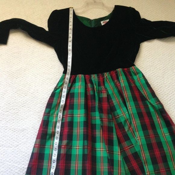 Vintage Long Lanz Originals Holiday Dress 14 Rare Find 80s-90s Era (Note) - Picture 11 of 12